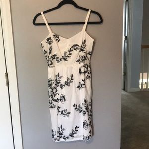 White dress with black embroidery